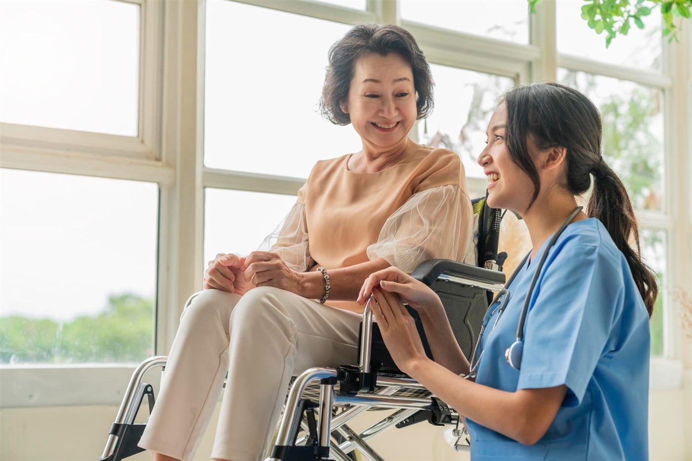 Doctor caring for a patient
